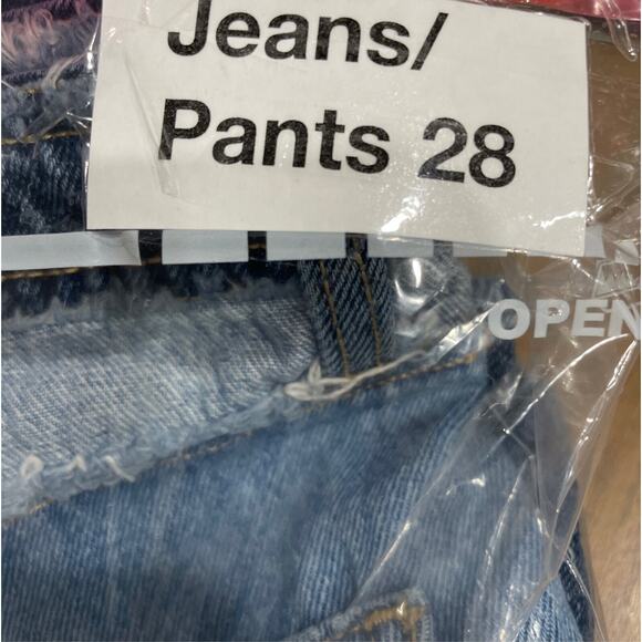 Wild Fable Patchwork Cut Off Shorts High Rise Button Fly Blue Denim Jean Short 4 - Picture 9 of 9